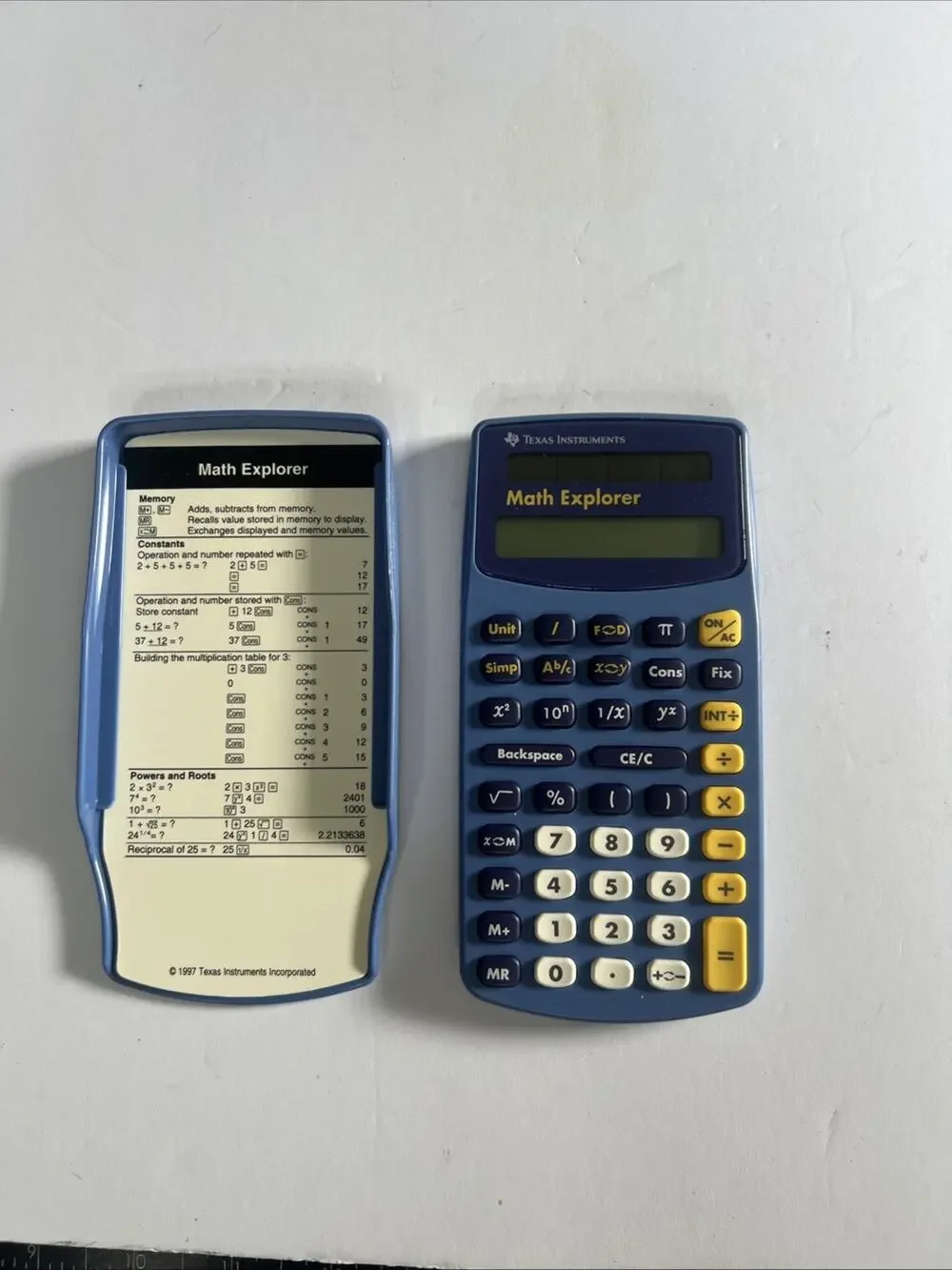 Texas Instruments Math Explorer Calculator W/ Cover Tested Works - Picture 1 of 4